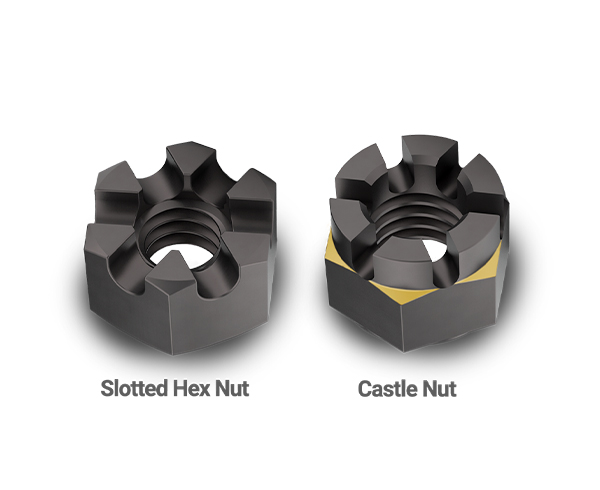 slotted hex nut