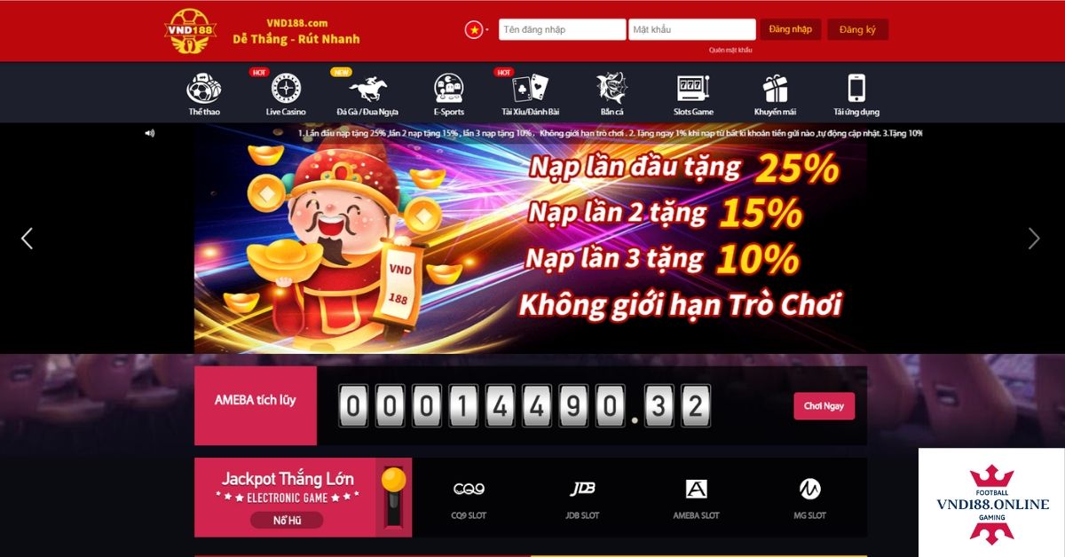 VND188 Tặng 50K ⭐ Tân Thủ Đăng Ký Nhận Ngay Vào Ví Cược