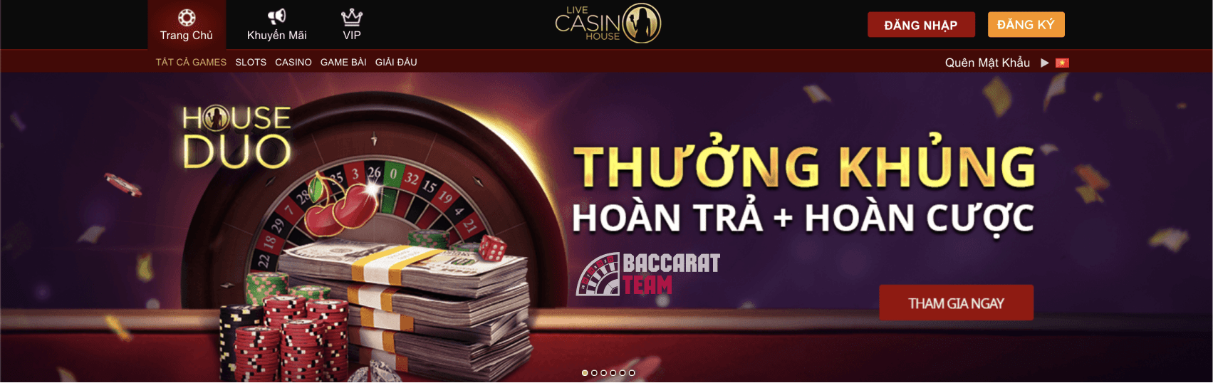 Khám phá Live Casino House và nhận 100k miễn phí cho người chơi mới