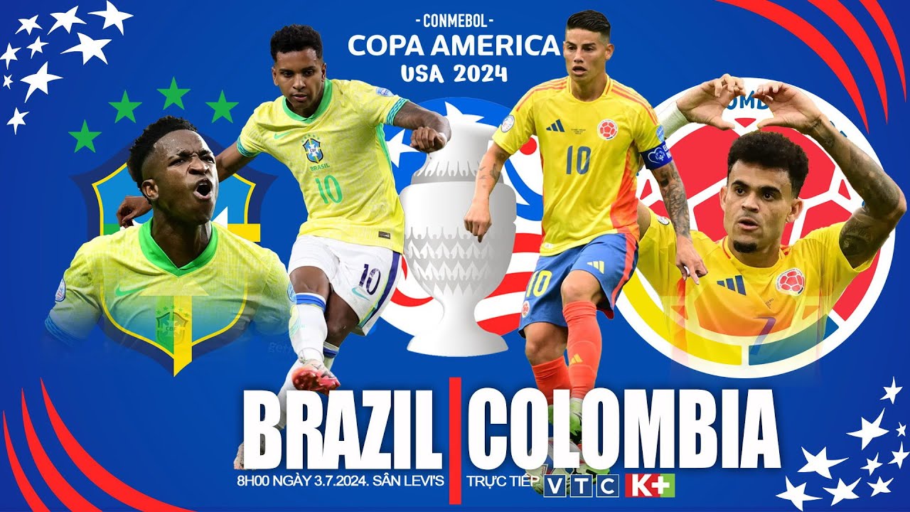 Soi kèo Brazil vs Colombia, Copa America 2024: Dự đoán kết quả trận đấu lúc 8h00 ngày 03/07