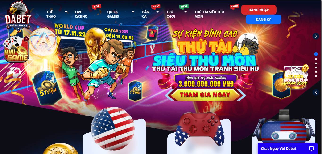 Nhà cái DABET - Cổng game cá cược an toàn, nhiều lựa chọn thể thao và casino trực tuyến