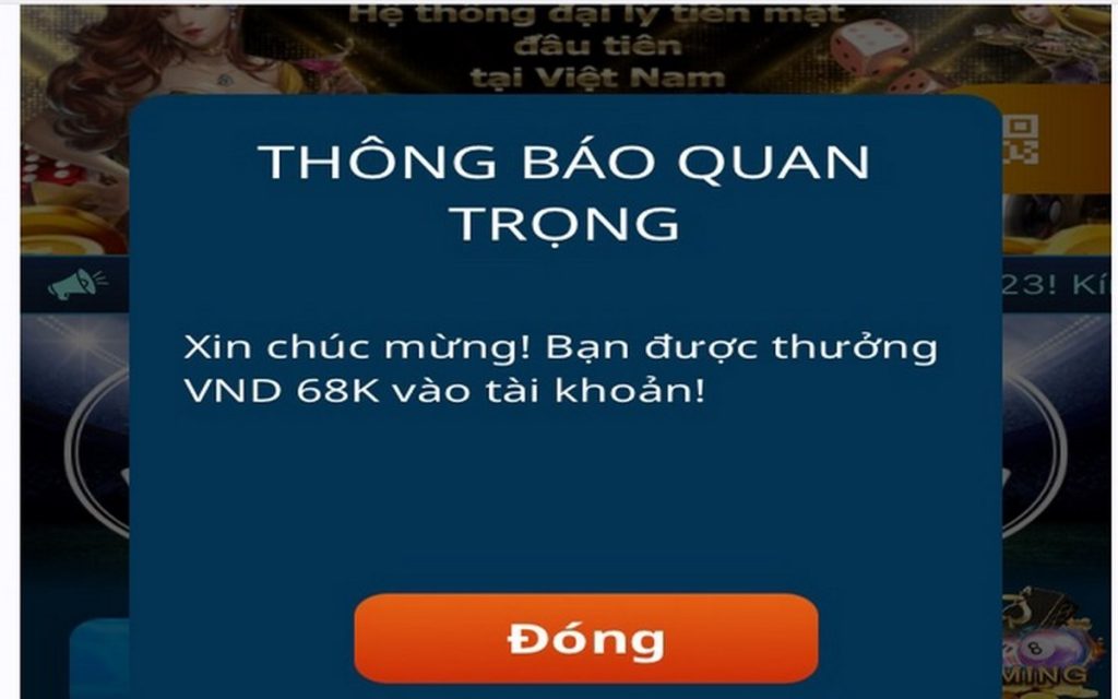 Nhà cái Vui123 – Khuyến mãi tặng 68k cho thành viên mới